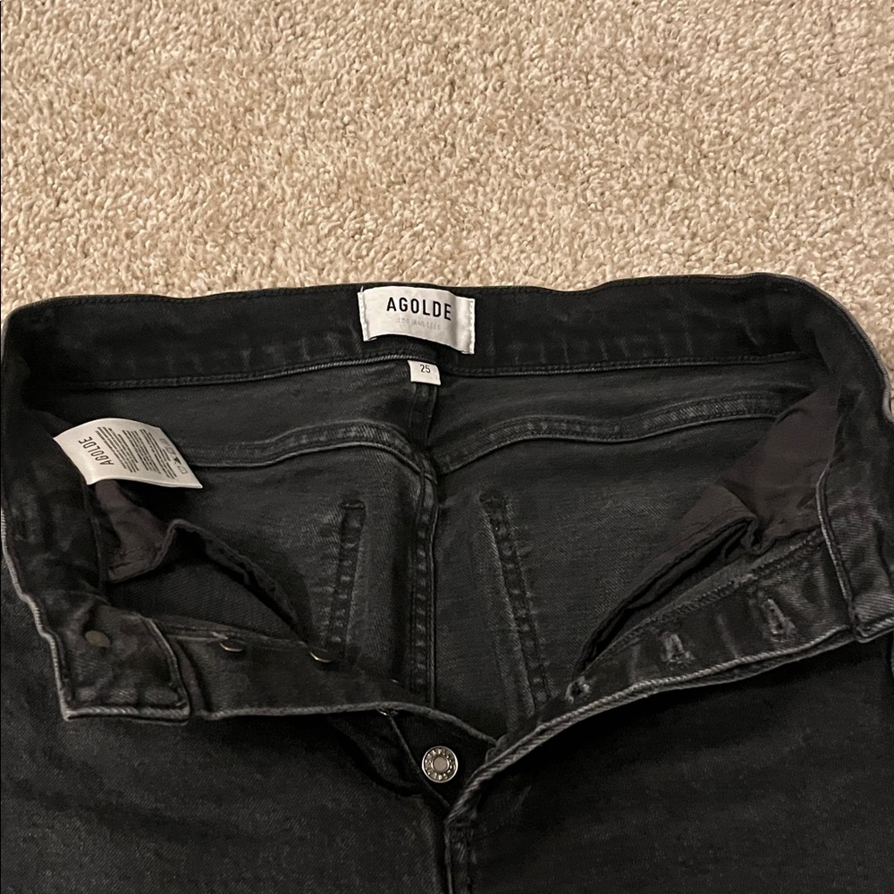 Agolde High Rise Dark Gray Jeans